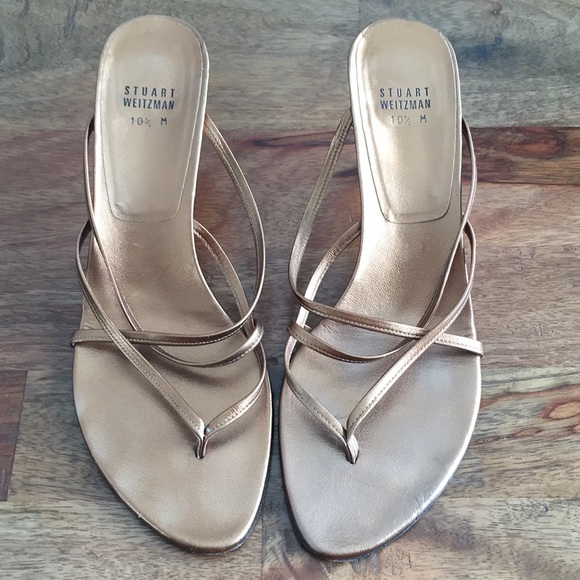 Stuart Weitzman Shoes - Stuart Weitzman Bronze 2” Heels size 10 1/2